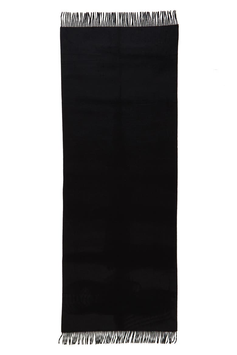 Oversize Cashmere Wrap, Alternate, color, BLACK