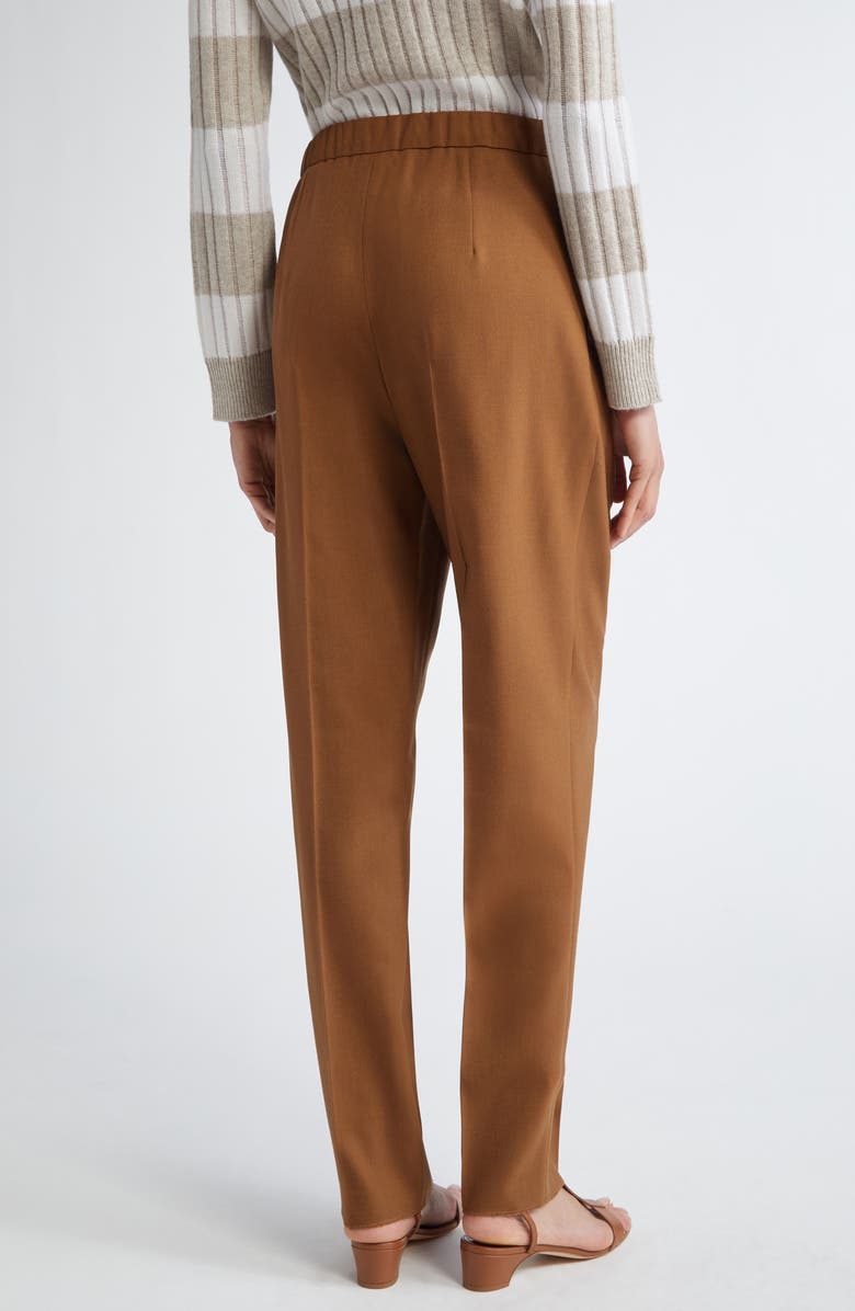 Max Mara Edere Wool, Mohair & Silk Pants, Alternate, color, Tobacco