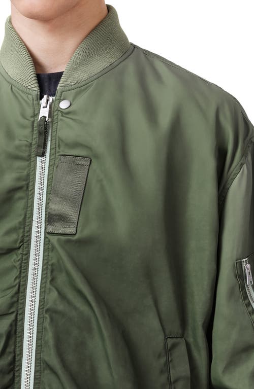 Allsaints Cascade Relaxed Fit Bomber Jacket In Island Green
