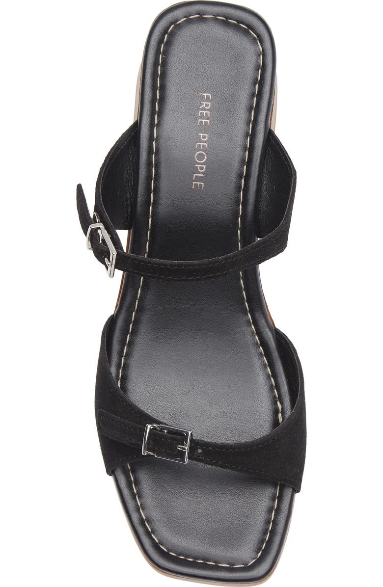 Free People Beck Slide Sandal, Alternate, color, Black Tide Suede