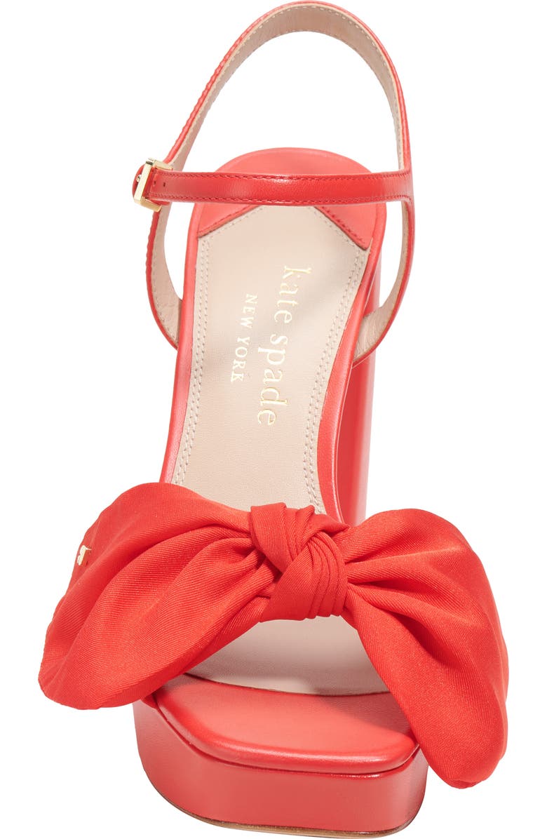 Kate Spade New York lucie ankle strap platform sandal, Alternate, color, Flame Scarlet