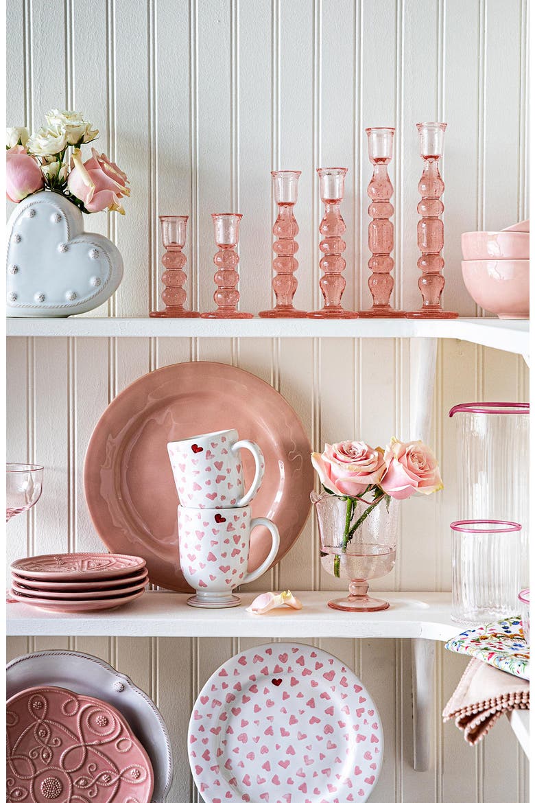 Provence Set of 2 Candlesticks, Alternate, color, BLUSH