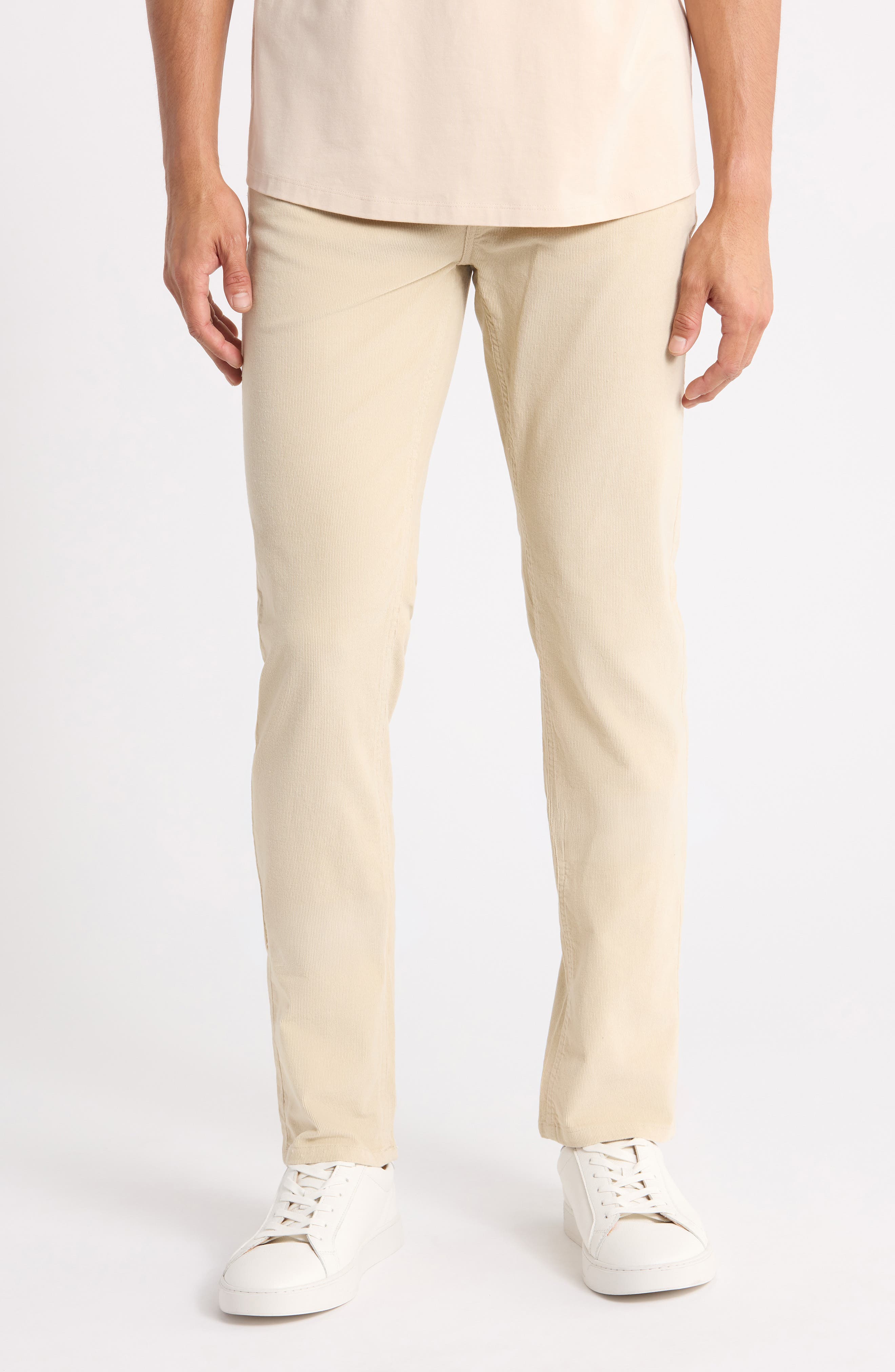 Stretch Corduroy Slim Straight Pants