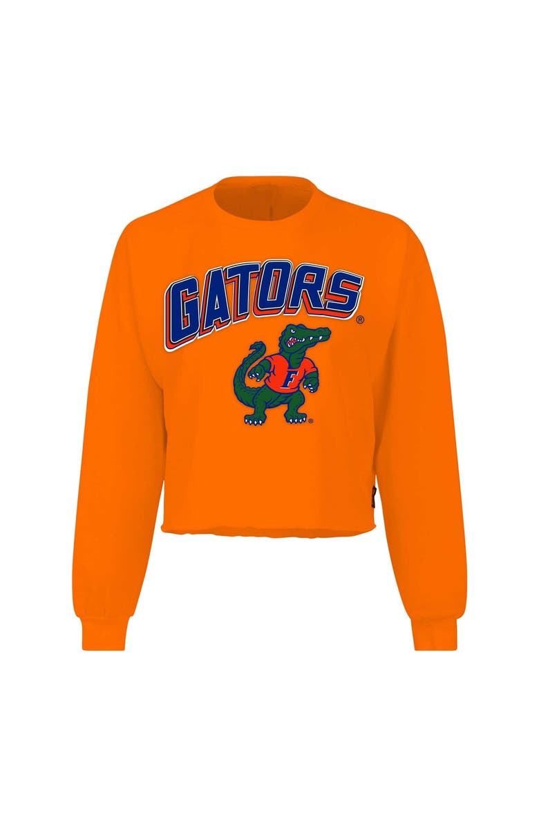 SPIRIT JERSEY Women's Spirit Jersey Orange Florida Gators Slouchy Cropped Long Sleeve T-Shirt, Alternate, color, 