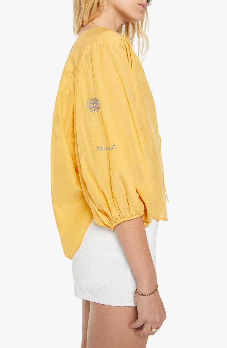 MOTHER The Breeze Yoke Top, Alternate, color, Golden Apricot