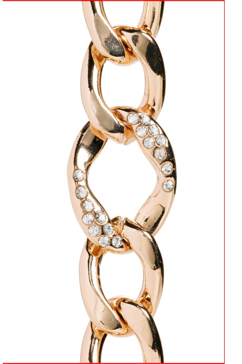 Bold Curb Link Chain Belt, Alternate, color, GOLD