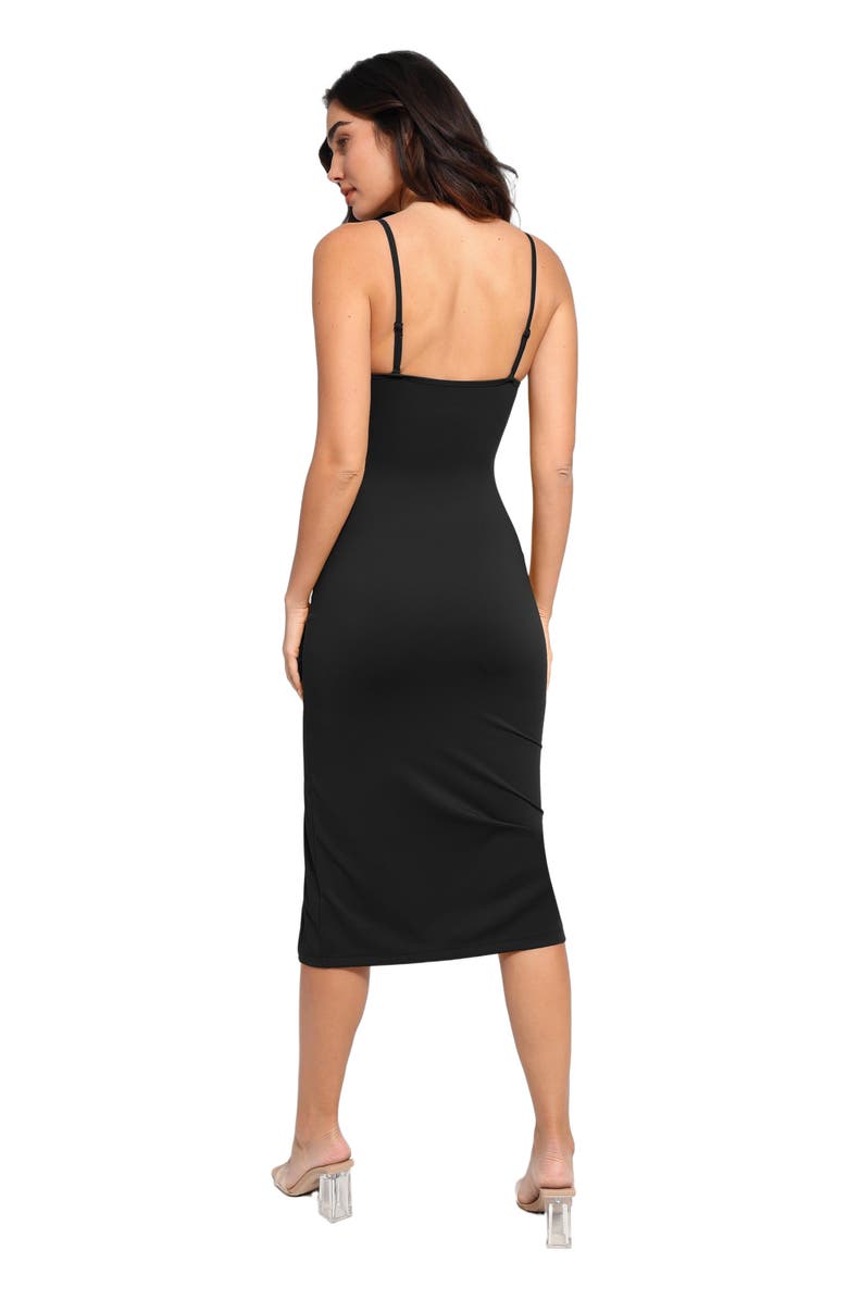 Popilush Shapewear Slimming Midi Dress and Sheer Mesh Overlay Set, Alternate, color, 