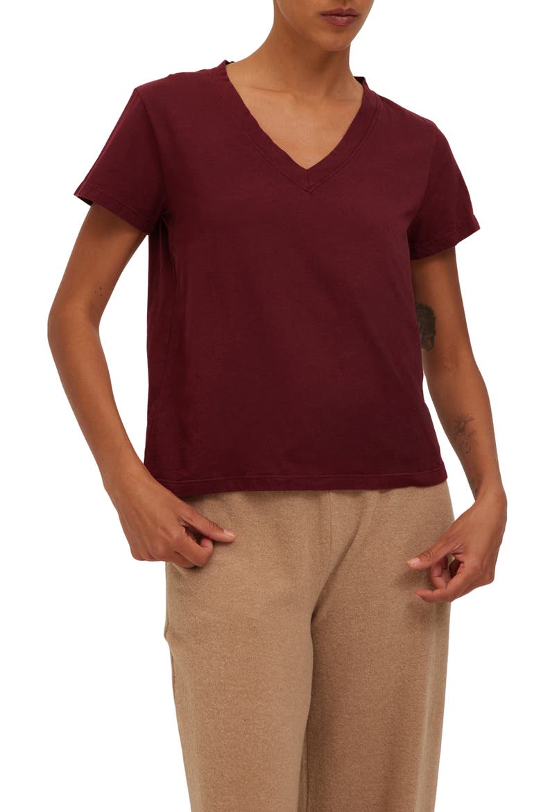 The Must Have V-Neck T-Shirt, Main, color, DARK CHERRY