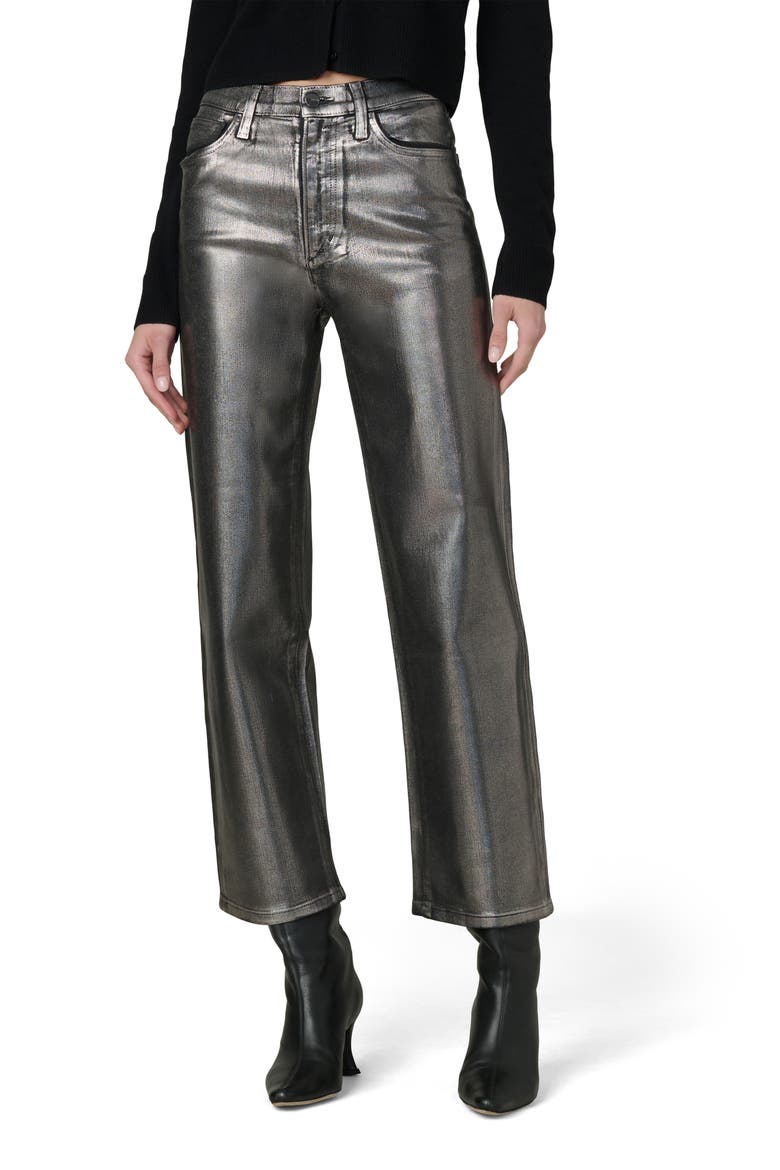 The Blake Cropped Wide Leg Jeans, Main, color, PEWTER FOIL