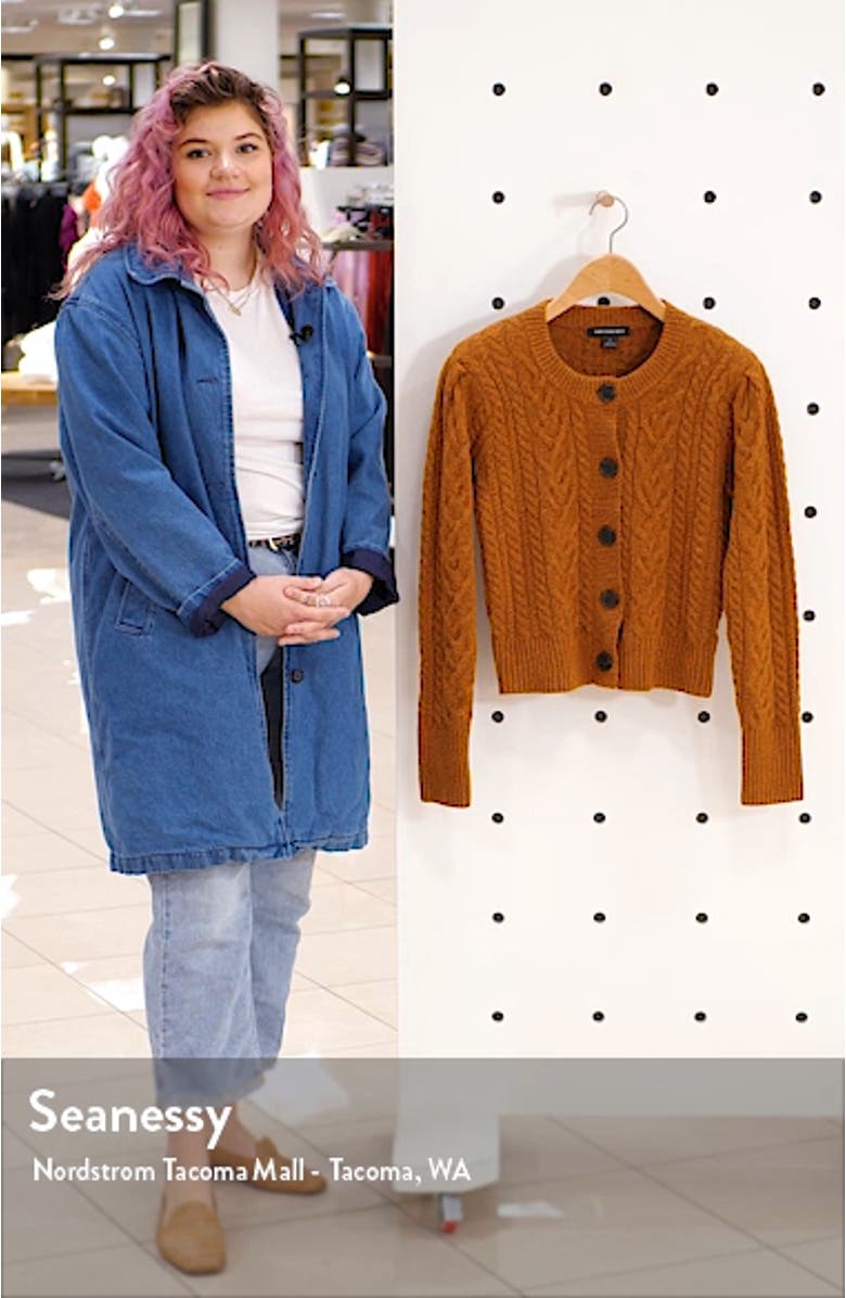 Crewneck Cable Cardigan, sales video thumbnail