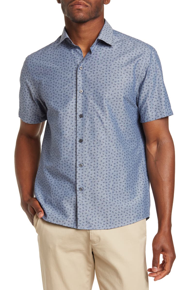 WESTZEROONE Kaiser Short Sleeve Woven Shirt, Main, color,