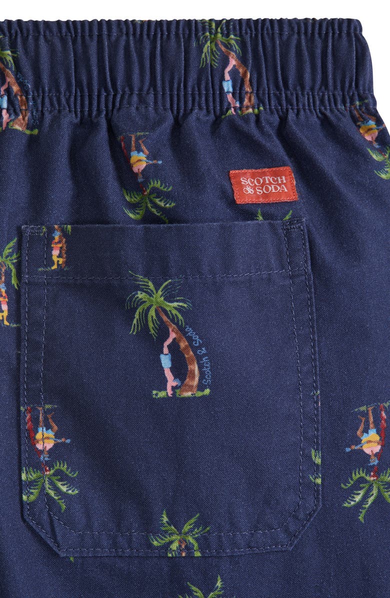 Scotch & Soda Kids' Half Panama Shorts, Alternate, color, Blue Depths