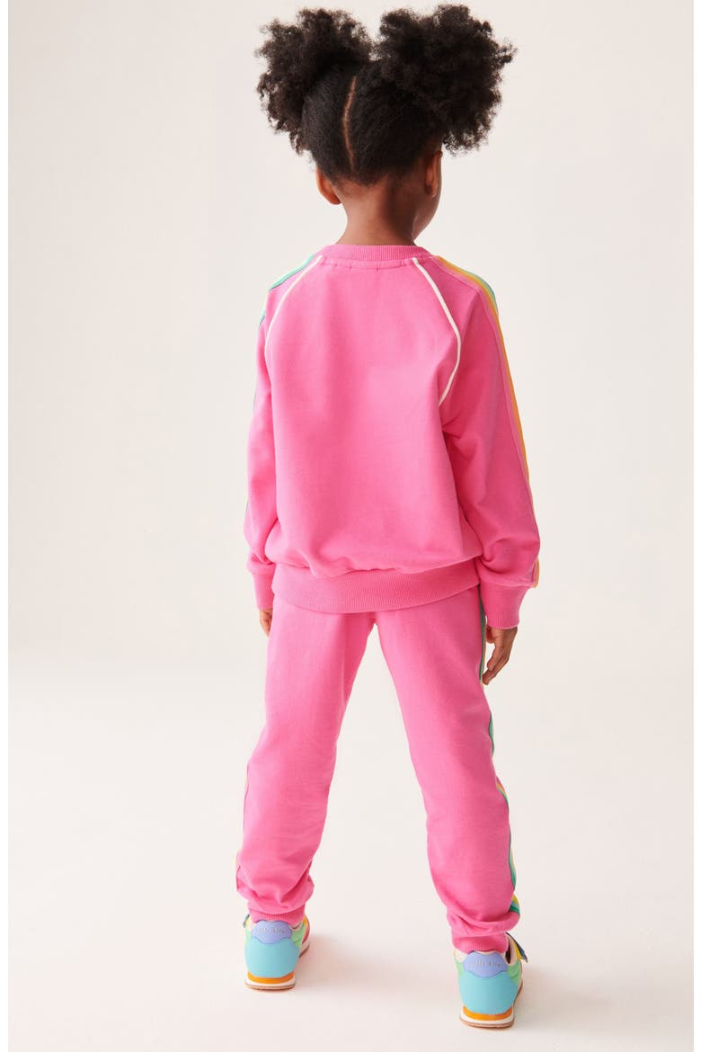 Kids' Side Stripe Cotton Sweatshirt & Joggers Set, Alternate, color, PINK