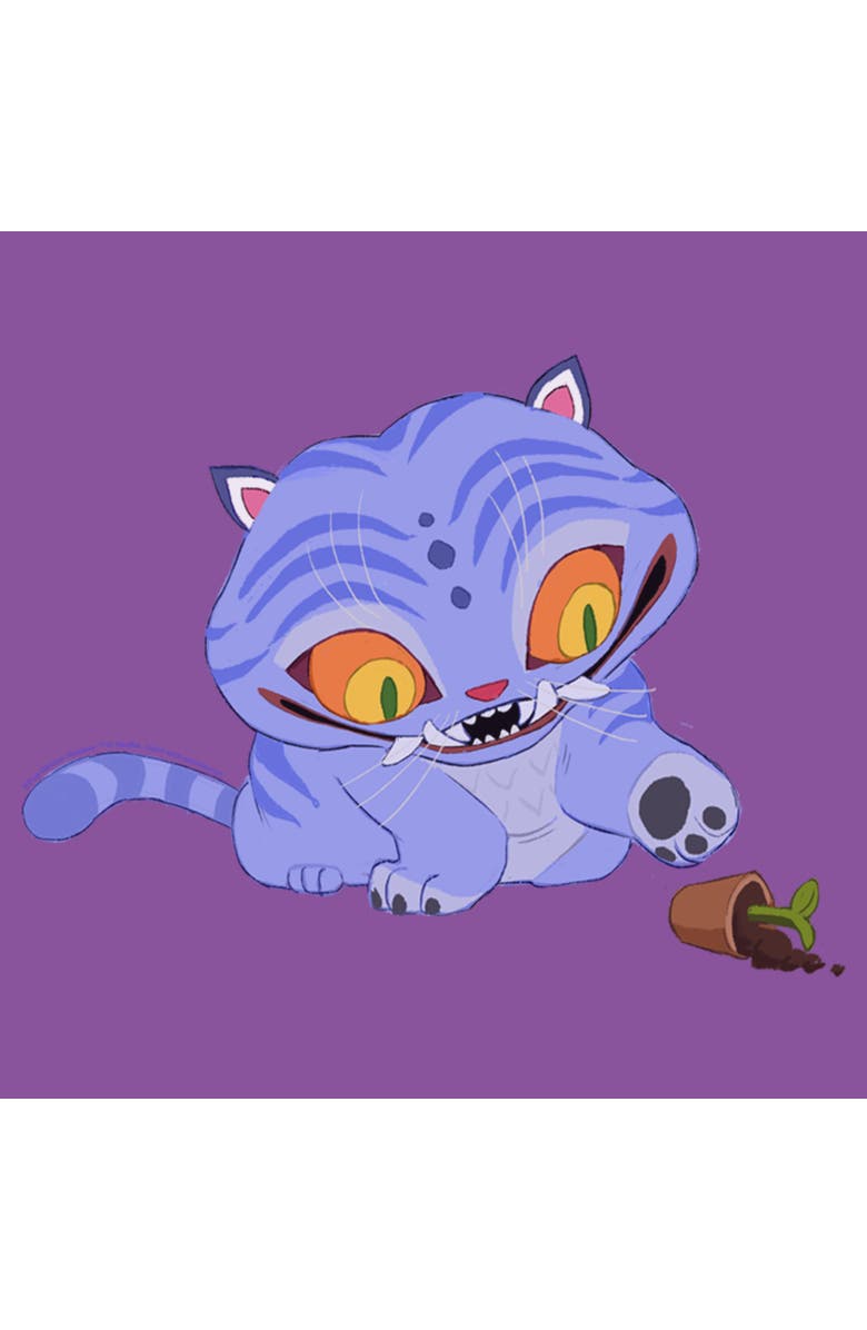 KPop Demon Hunters Girl's KPop Demon Hunters Mischievous Derpy  Graphic T-Shirt, Alternate, color, Purple Berry