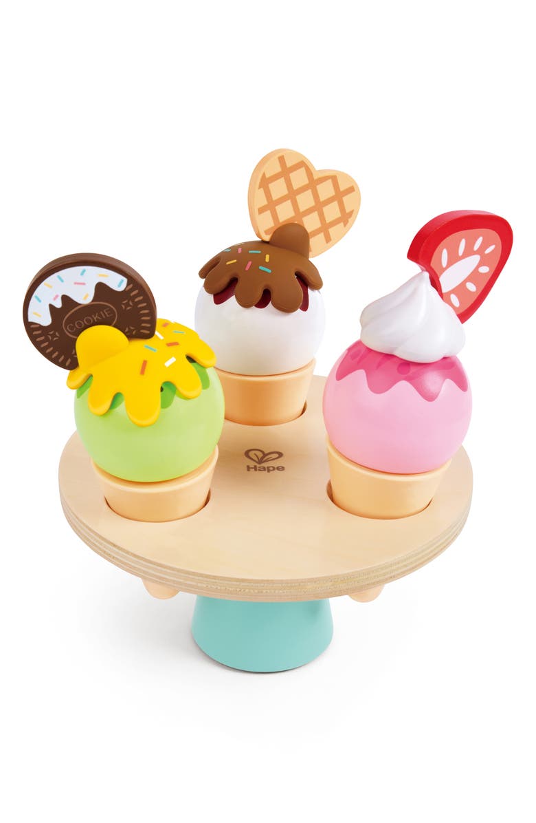 Hape Scoop & Serve Ice Cream Play Set, Main, color, 