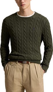 Polo Ralph Lauren Cable Stitch Cotton Crewneck Sweater
