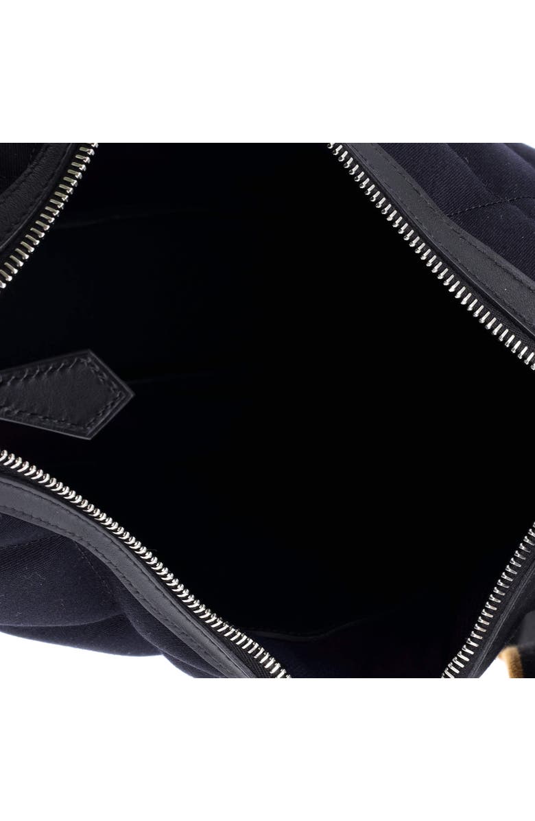 Pre-Owned Hermes Horseback Shoulder Bag Woolycot Canvas and Leather, Alternate, color, Bleu Nuit