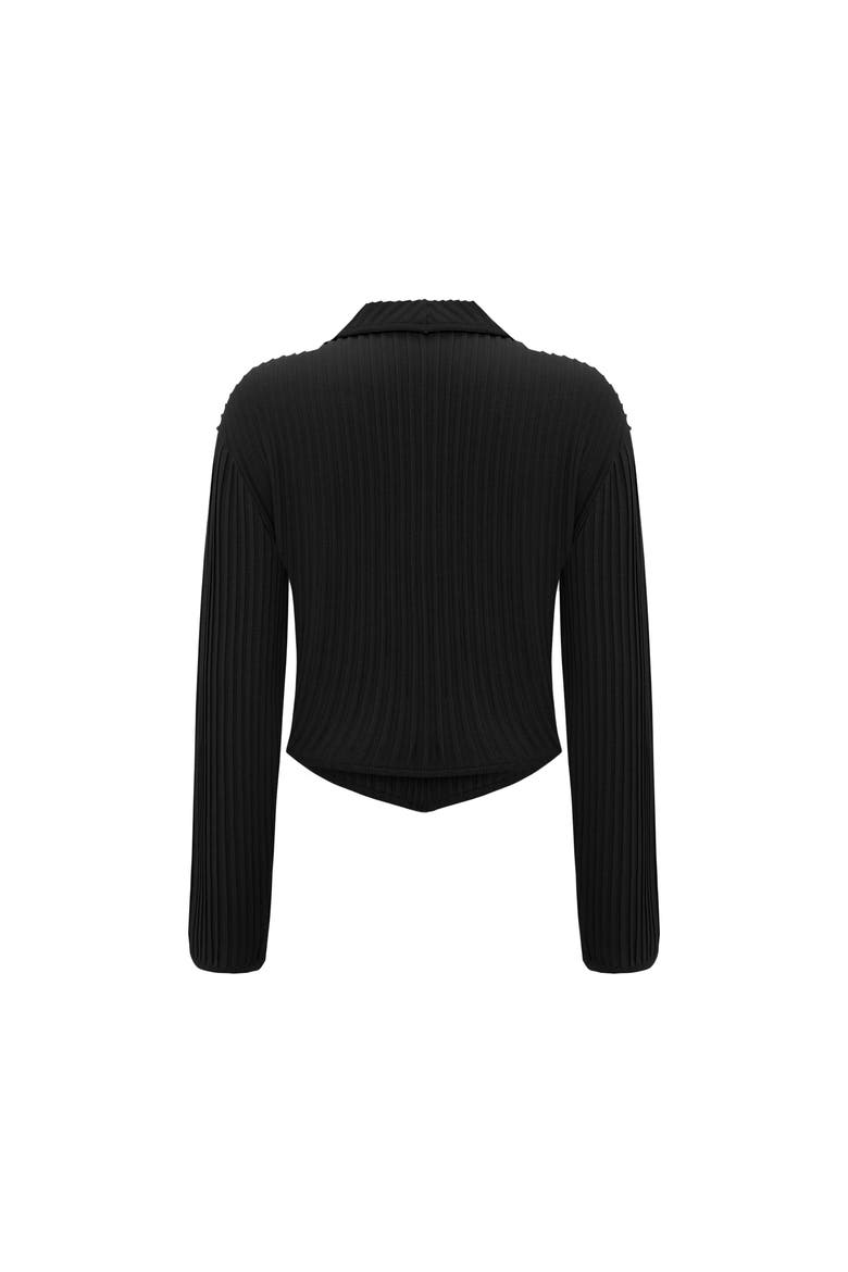 Fitted Knit Cardigan, Alternate, color, BLACK