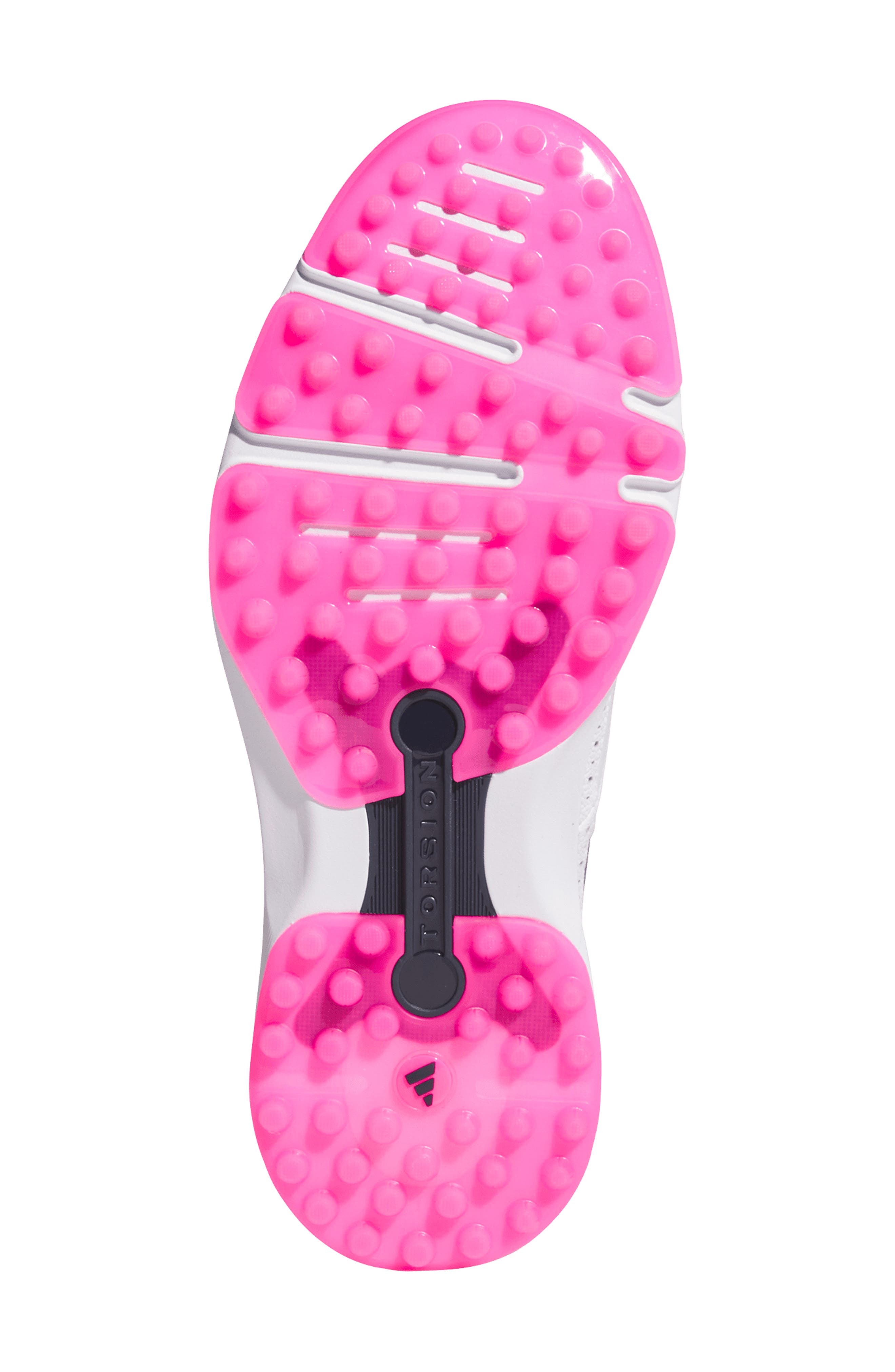 adidas MC80 Spikeless Golf Shoe, Alternate, color, White/ Navy/ Pink