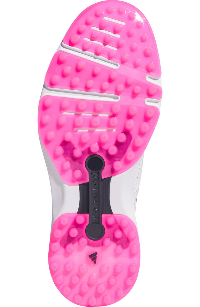 adidas MC80 Spikeless Golf Shoe, Alternate, color, White/ Navy/ Pink