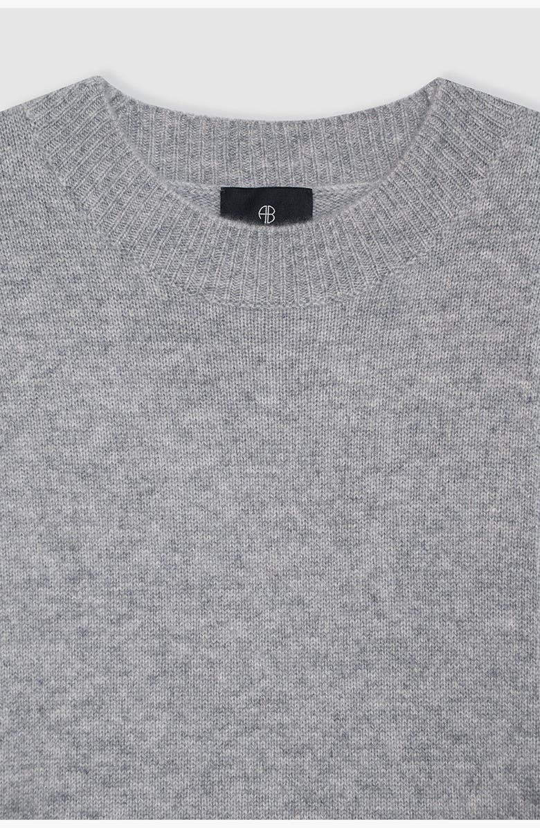 ANINE BING Lee Crew Sweater, Alternate, color, Medium Heather Grey