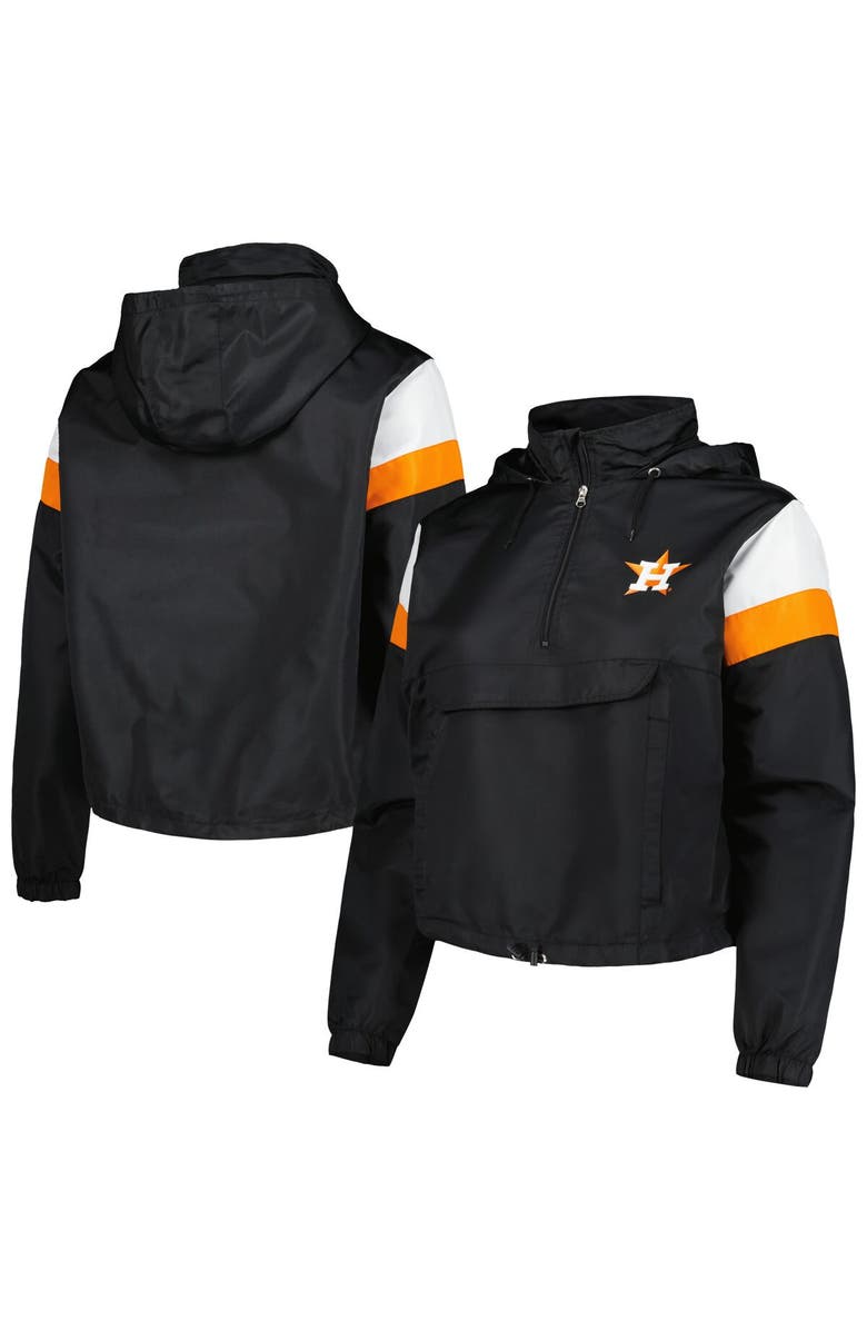 PROFILE Women's Profile Black Houston Astros Plus Size Anorak Quarter-Zip Hoodie, Alternate, color, Navy
