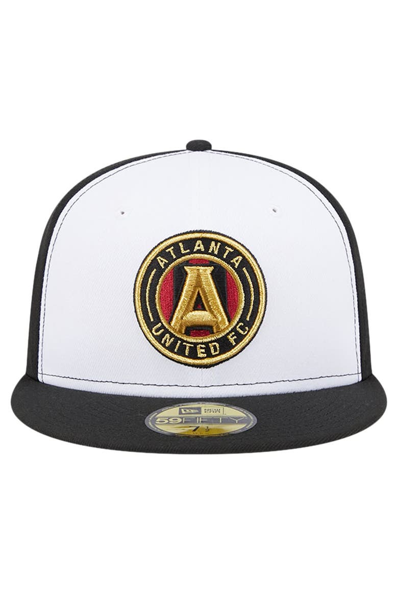 Men's New Era White/Black Atlanta United FC 2024 Kick Off Collection 59FIFTY Fitted Hat, Alternate, color, White