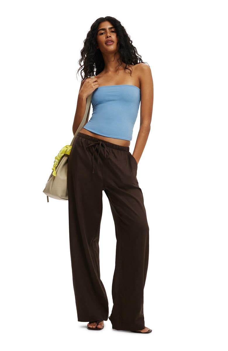Cotton On Women's Haven Wide Leg Pant, Alternate, color, Dark Oak