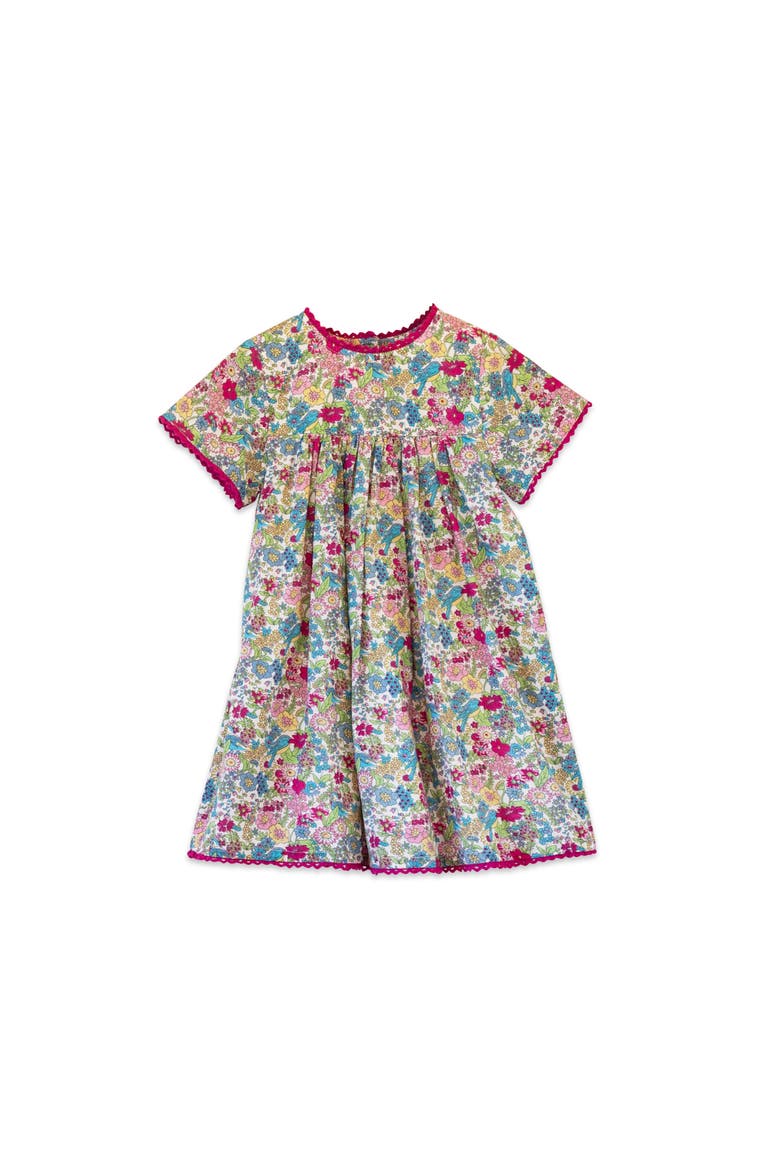 Amy dress with Lace trim, Main, color, Dark Pink