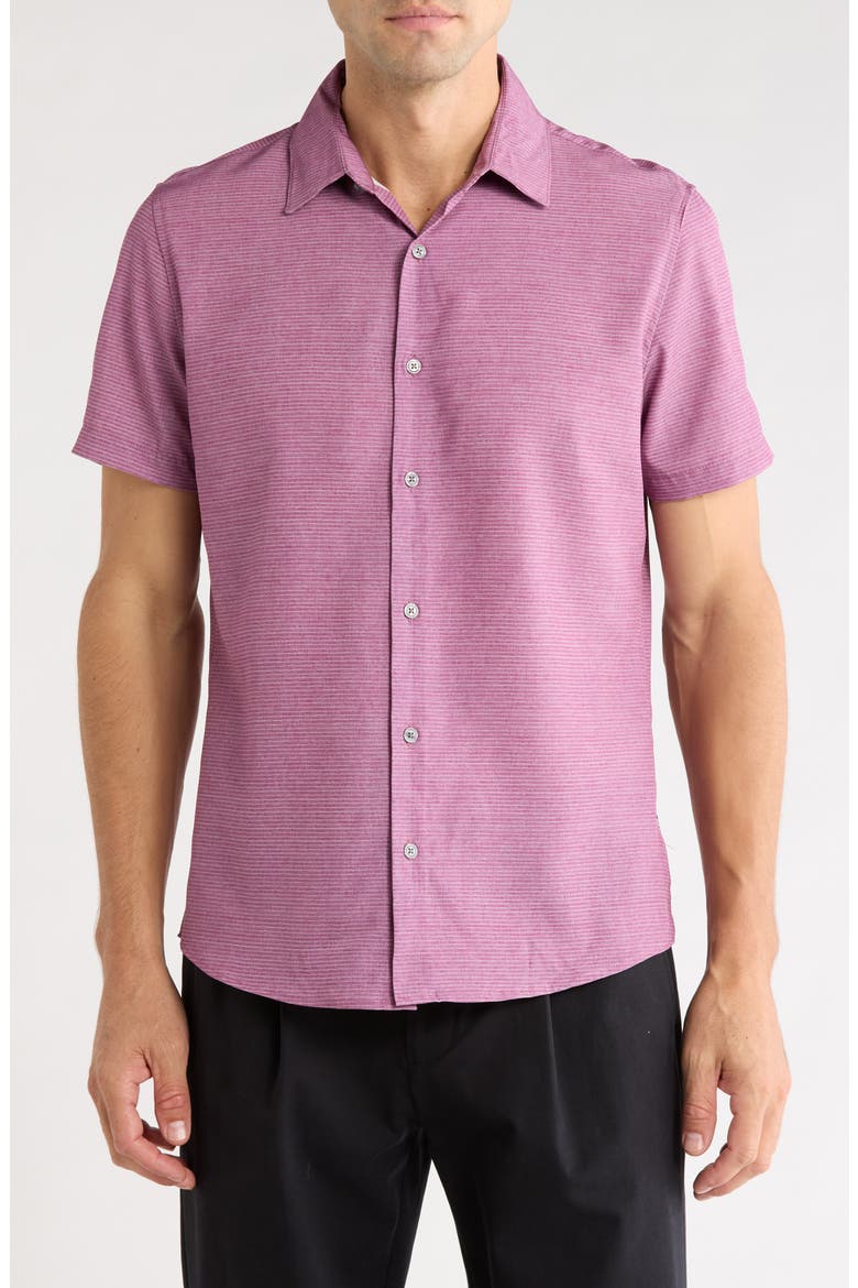 Davin Button-Up Shirt, Main, color, DARK MAGENTA