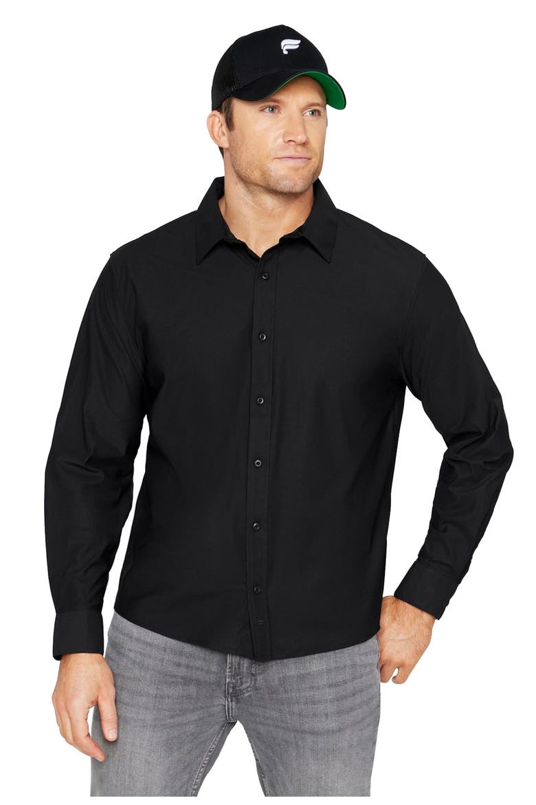 Men's The Don Long Sleeve Button Up, Main, color, Black