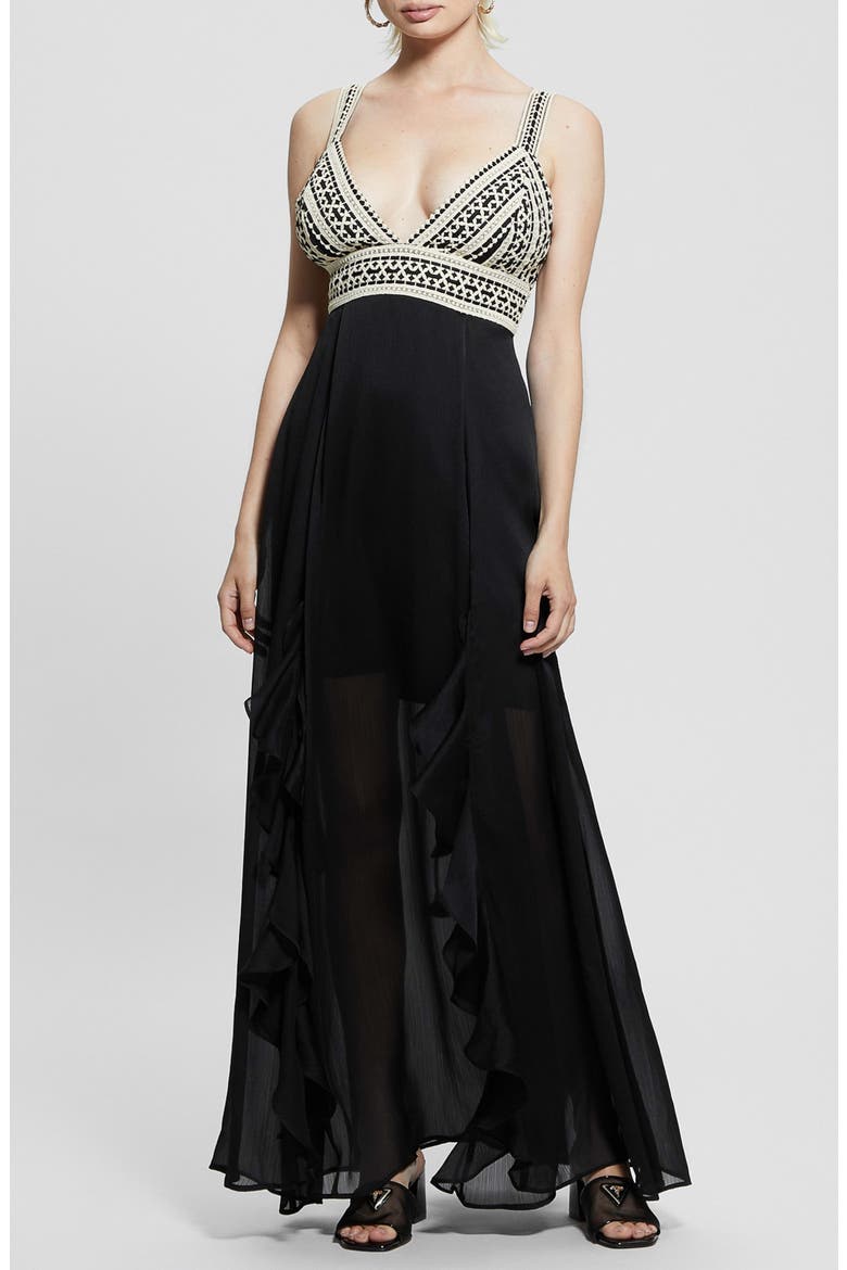 Serena Maxi Dress, Main, color, JET BLACK A996