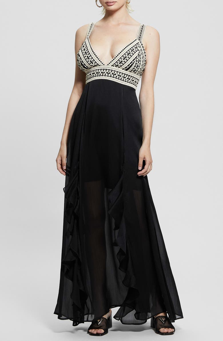 GUESS Serena Maxi Dress, Main, color, 