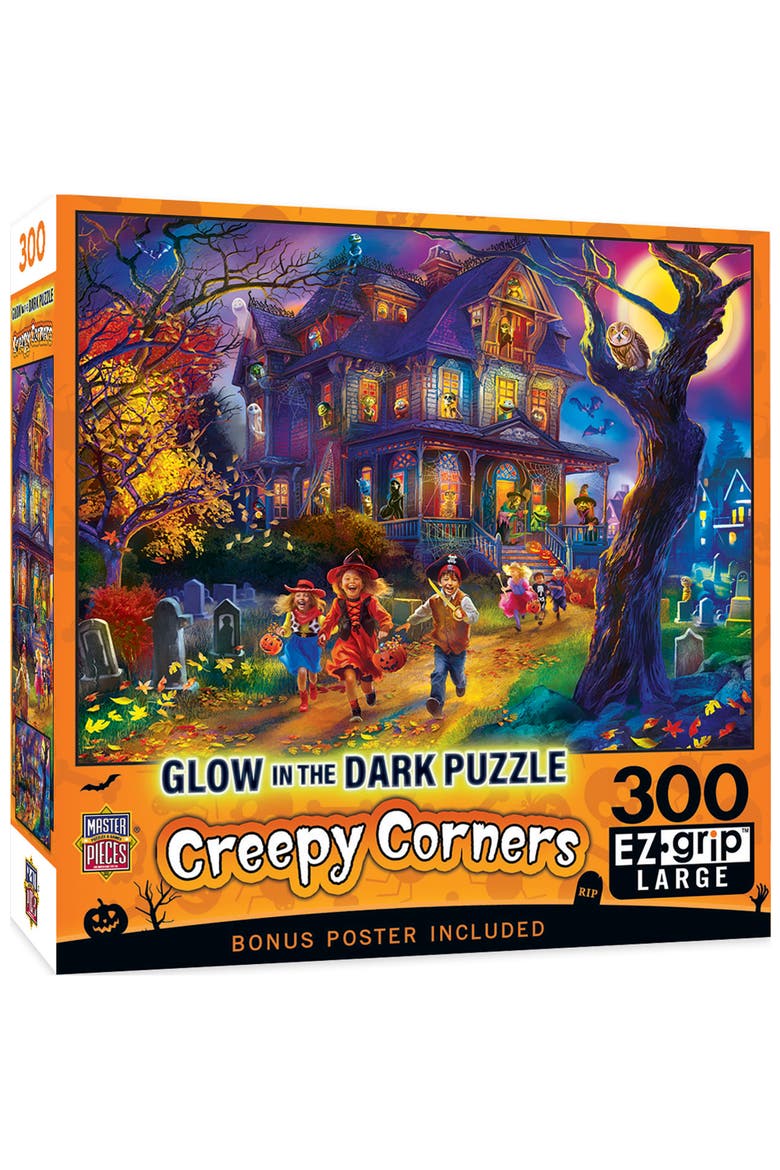 Creepy Corners 300 Piece Glow Puzzle, Main, color, Multicolor