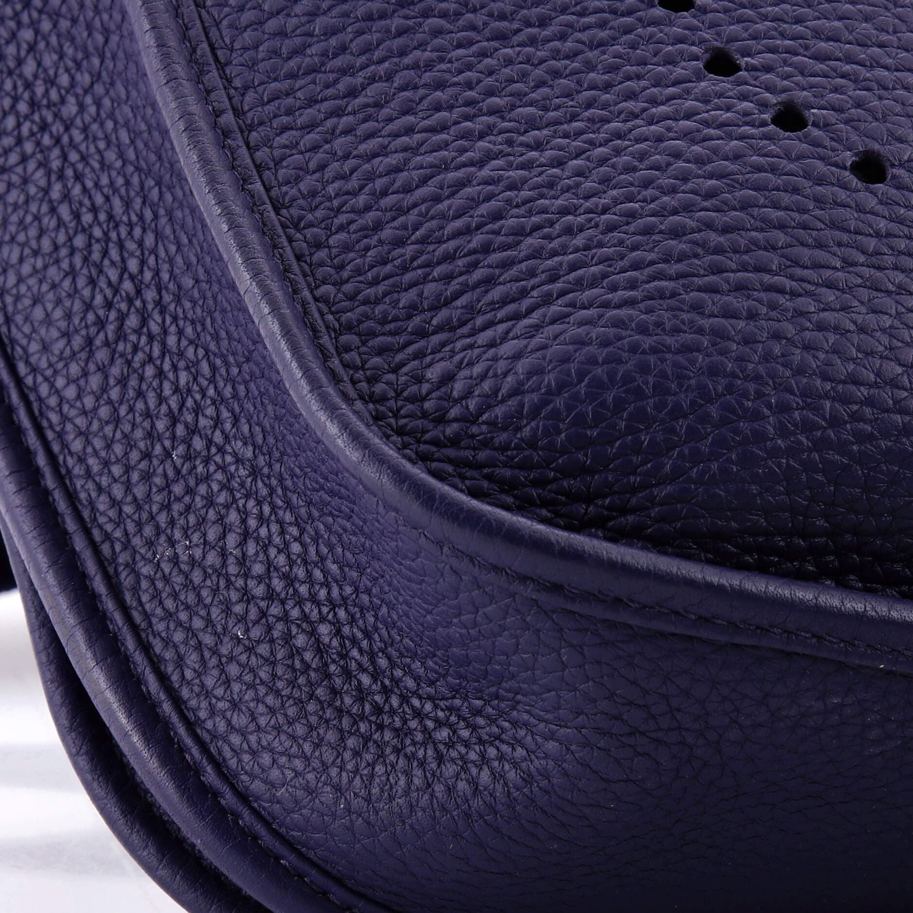 Pre-Owned Hermes Evelyne Bag Gen III Clemence PM, Alternate, color, Bleu Encre