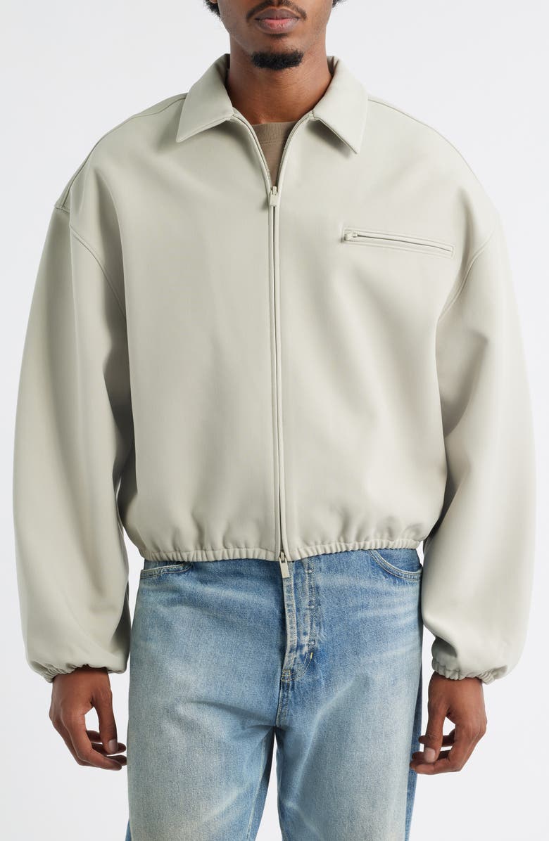 Fear of God Essentials Bonded Canvas Zip Jacket, Alternate, color, 