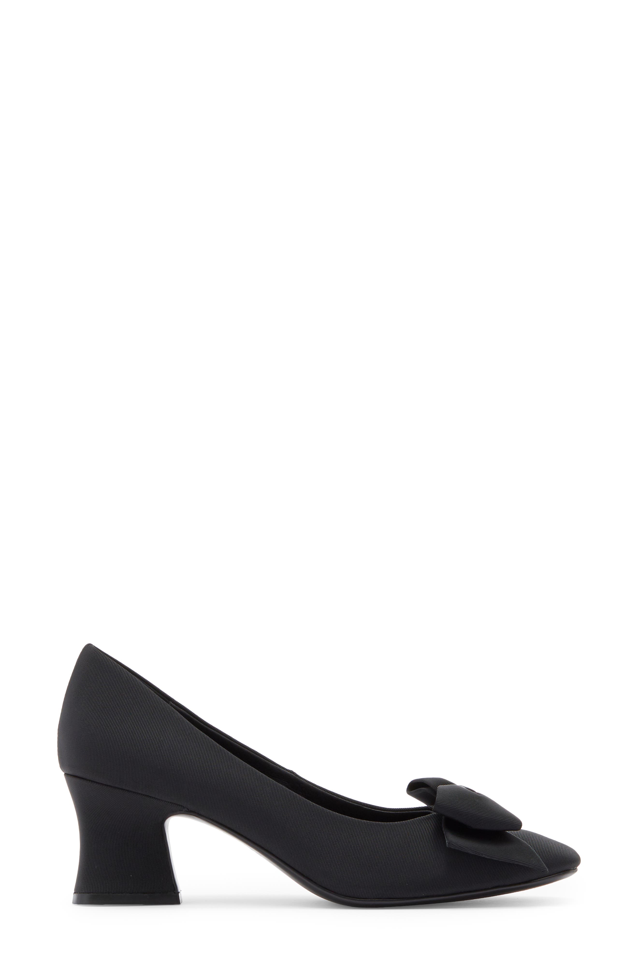 Jeffrey Campbell Anneliese Bow Pump, Alternate, color, Black Faille