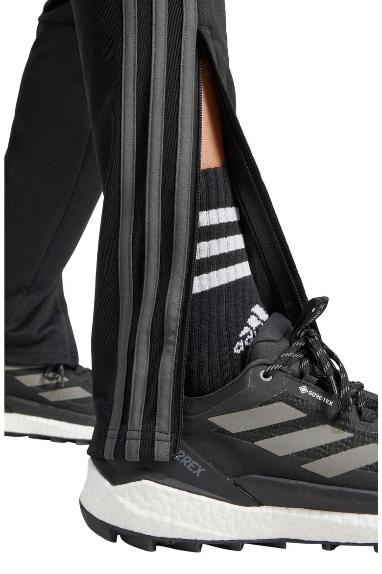 Sereno AEROREADY 3-Stripes Sweatpants, Alternate, color, BLACK/ GREY SIX