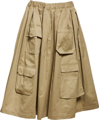 スカート 1999 COMME des GARCONS cargo long skirt Comme des Garçons tricot black trousers with overlapping