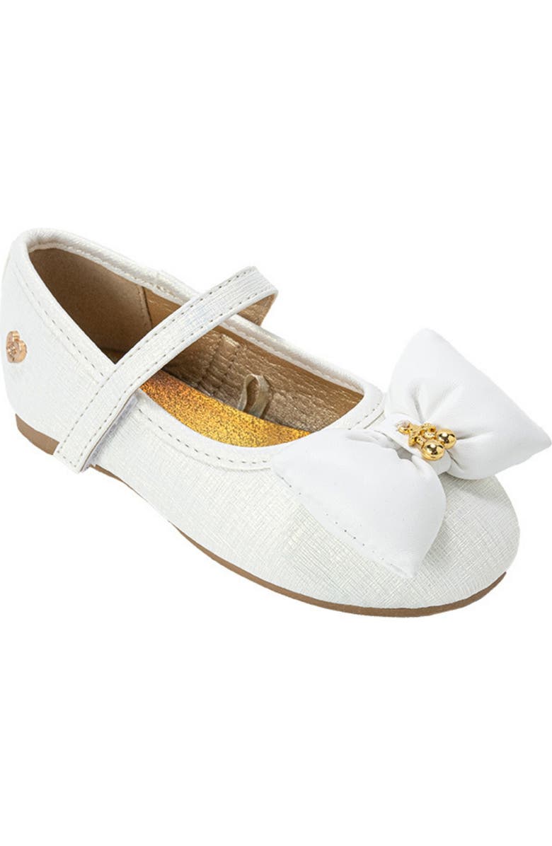 bebe Roxy Mary Jane Flat, Main, color, White