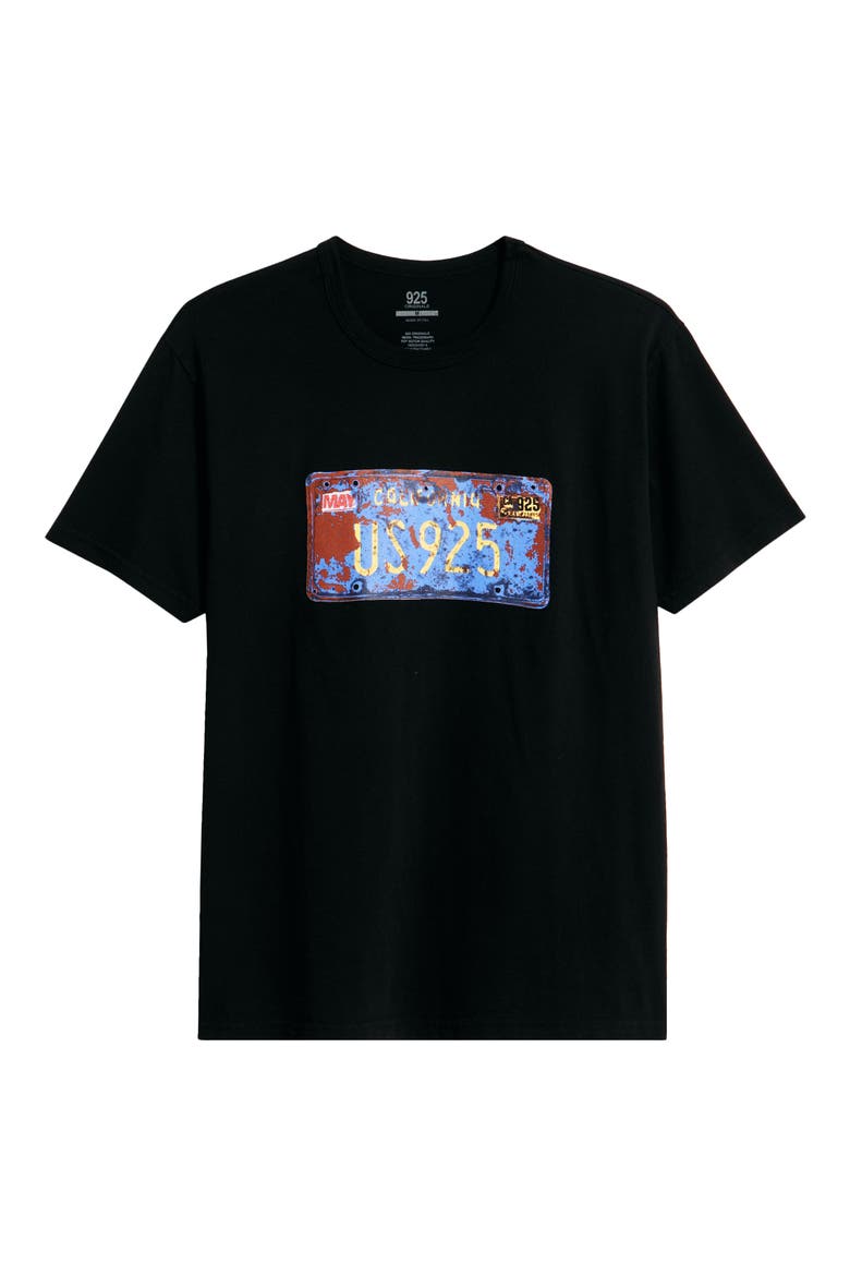 License Plate Graphic T-Shirt, Alternate, color, BLACK