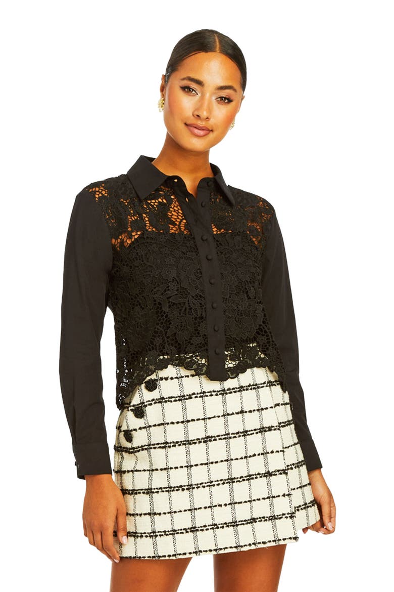Leon Lace Top, Alternate, color, Black
