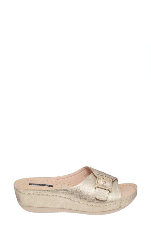 Gc Shoes Women's Justina Wedge Sandals In Gold