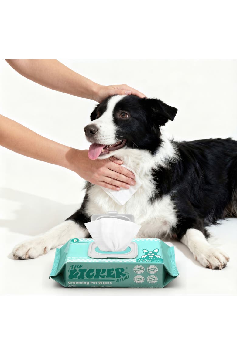 Dog Grooming Wipes, Biodegradable & Hypoallergenic, Unscented, Aloe, Chamomile & Shea Butter, Alternate, color, White - 4Pack (100ct)
