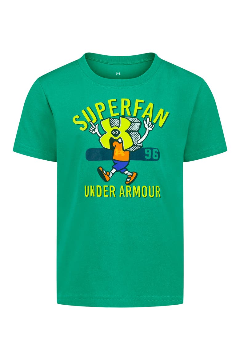 Kids' Superfan Graphic T-Shirt, Main, color, GEODE GREEN