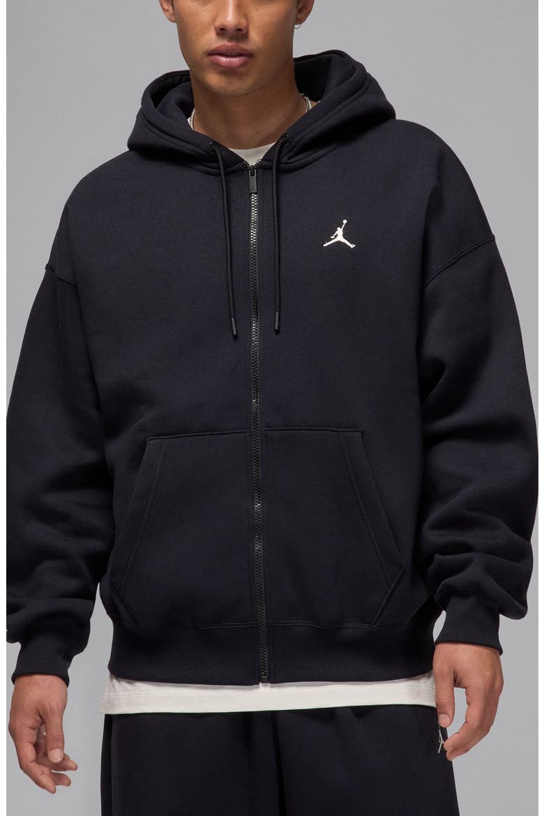 Brooklyn Fleece Oversize Hoodie, Main, color, BLACK/ SAIL