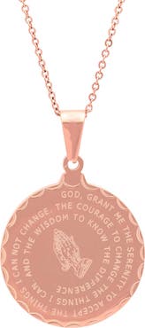 STEELTIME Serenity Prayer Pendant Necklace