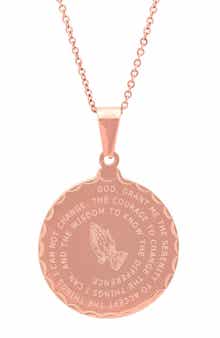 Serenity Prayer Pendant Necklace