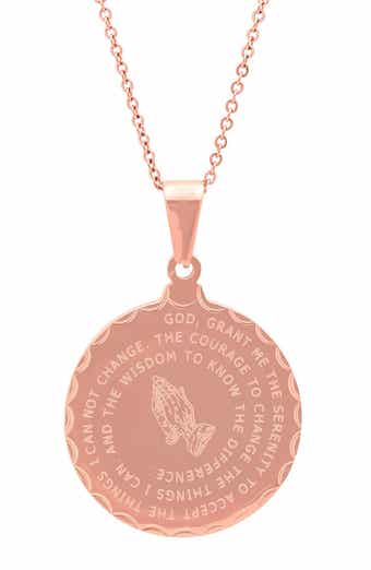 Serenity Prayer Pendant Necklace