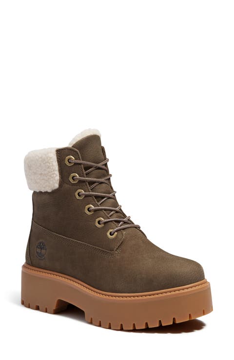 Stone Street Waterproof Faux Fur Lined Platform Boot (Women)